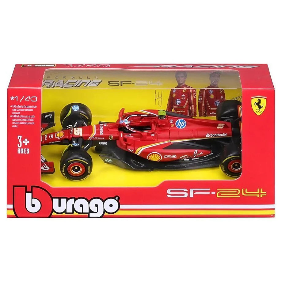 Bburago F1 Monaco Grand Prix Ferrari Carlos Sainz Jr. Die-Cast Car (Red)