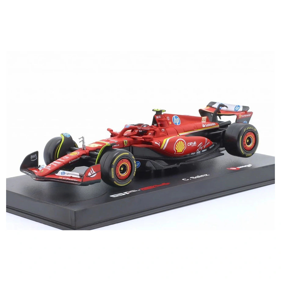 Bburago F1 Monaco Grand Prix Ferrari Carlos Sainz Jr. Die-Cast Car (Red)
