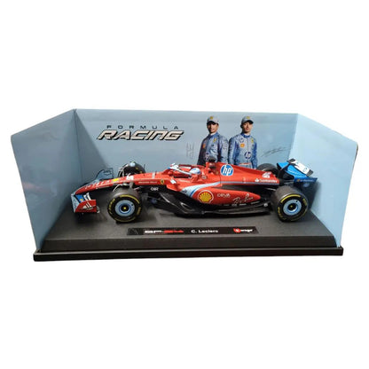Bburago F1 Miami Grand Prix  Ferrari  Charles Leclerc Die-Cast Car (Red/Blue)