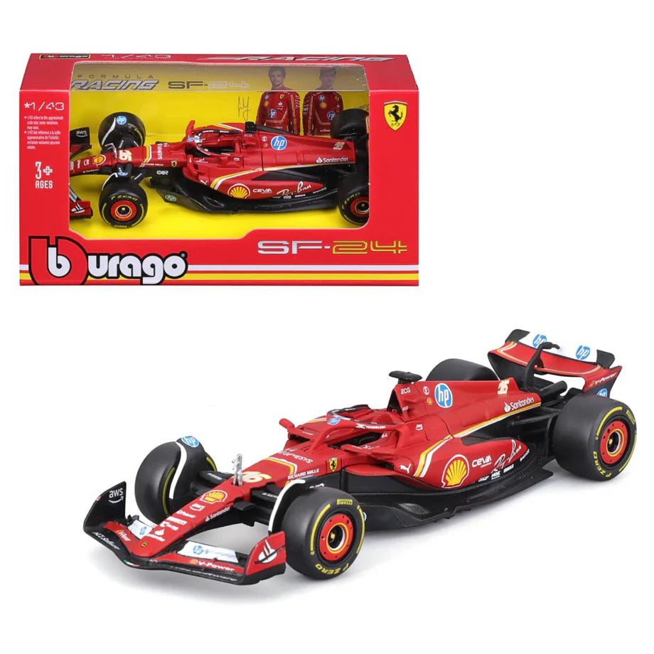 Bburago F1 Imola Grand Prix Ferrari Carlos Sainz Die-Cast Car ( Red/Black)