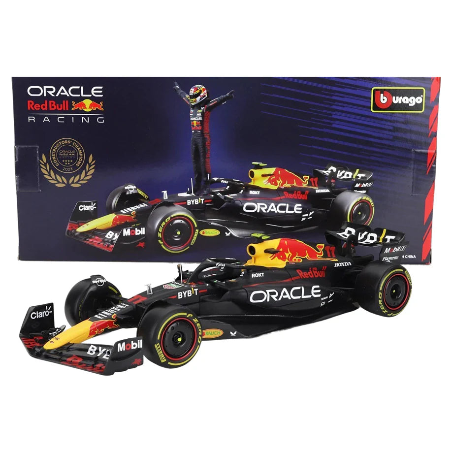 Bburago F1 2023 Oracle Red Bull Sergio Perez Die-Cast Car With Pilot Figure
