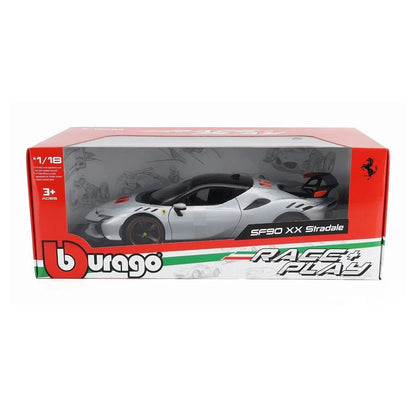 Bburago Race & Play Ferrari Stradale Die-Cast Car (Silver/Black)