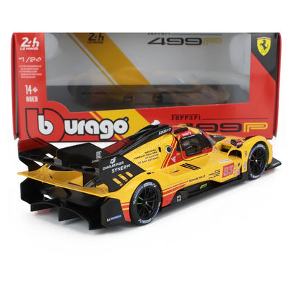 Bburago Hypercar 2024 Ferrari Robert Kubica Die-Cast Car (Yellow/Red)
