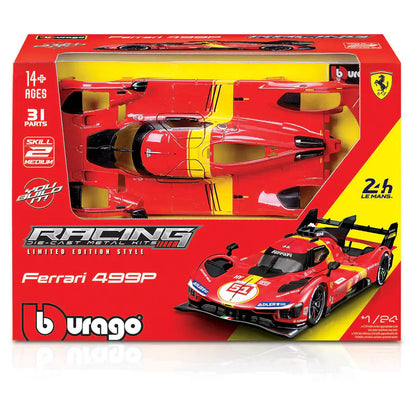 Bburago Ferrari 499P Die-Cast Metal Kit (Red/Yellow)