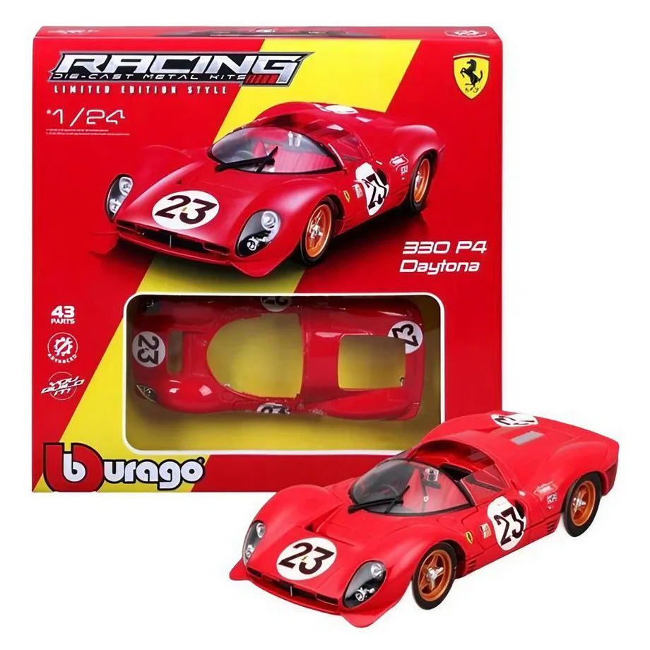 Bburago Racing Ferrari Daytona Die-Cast Metal Kit (Red)
