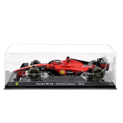 Bburago F1 2023 Ferrari Charles Leclerc Die-Cast Car With Driver Helmet (Red)