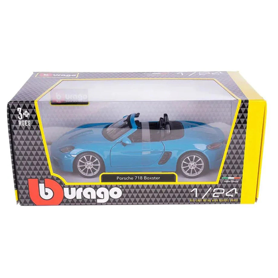 Bburago Porsche 718 Boxster Die-Cast Car (Blue)