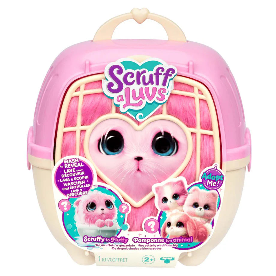 Little Live Pets Scruff-a-Luvs Scruffy to Fluffy Mystery Plush Pet Playset (Assorted Pink)