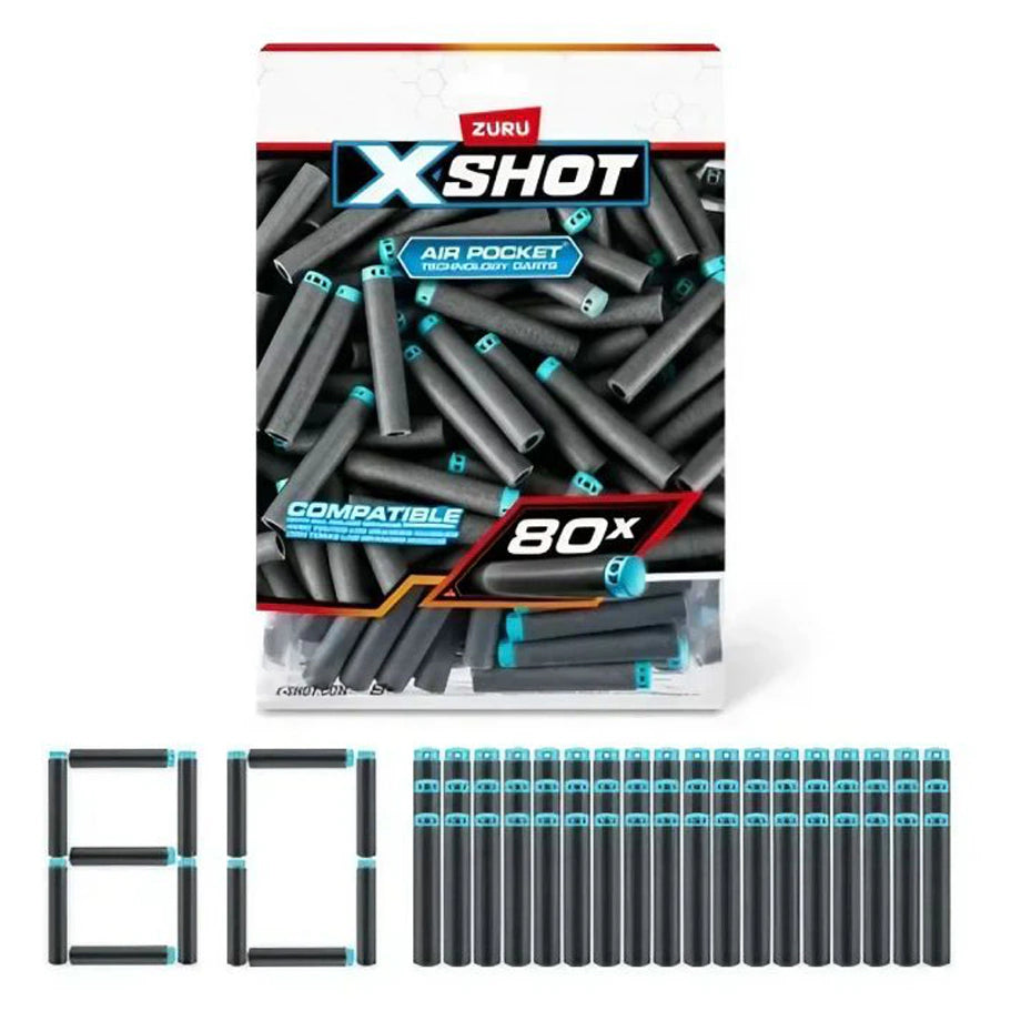 X-Shot Excel Refill Darts Pack (80 Darts)