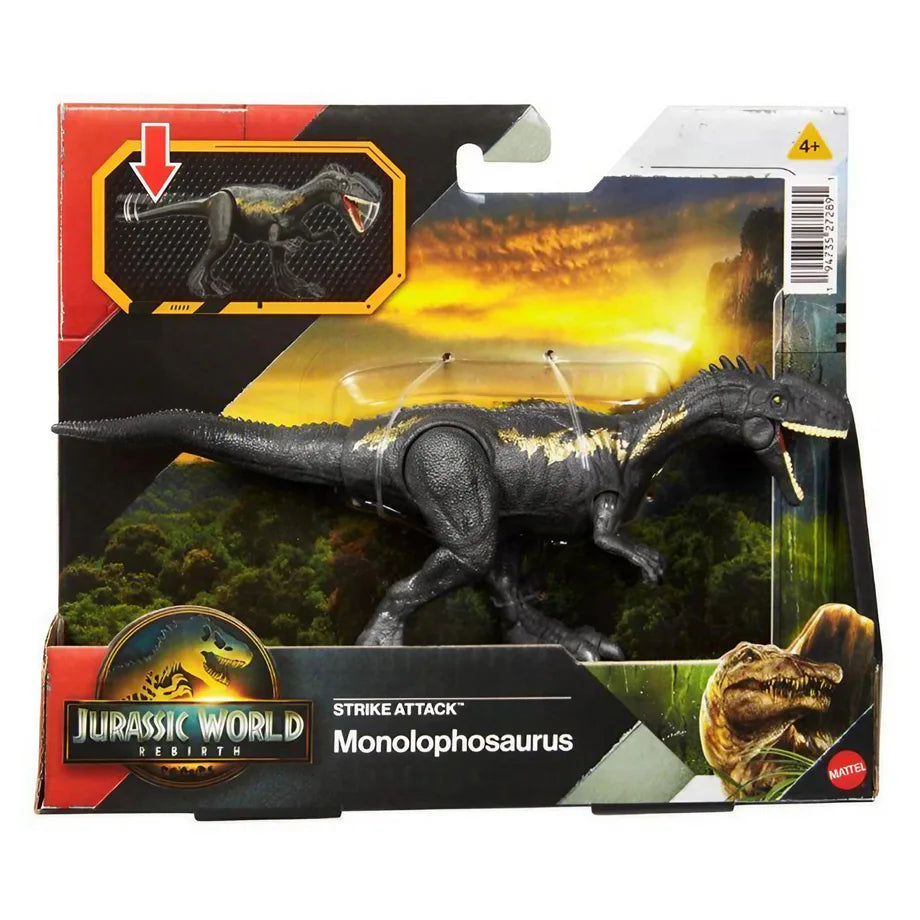Jurassic World Rebirth Strike Attack Dinosaur Action Figure (Styles May Vary)