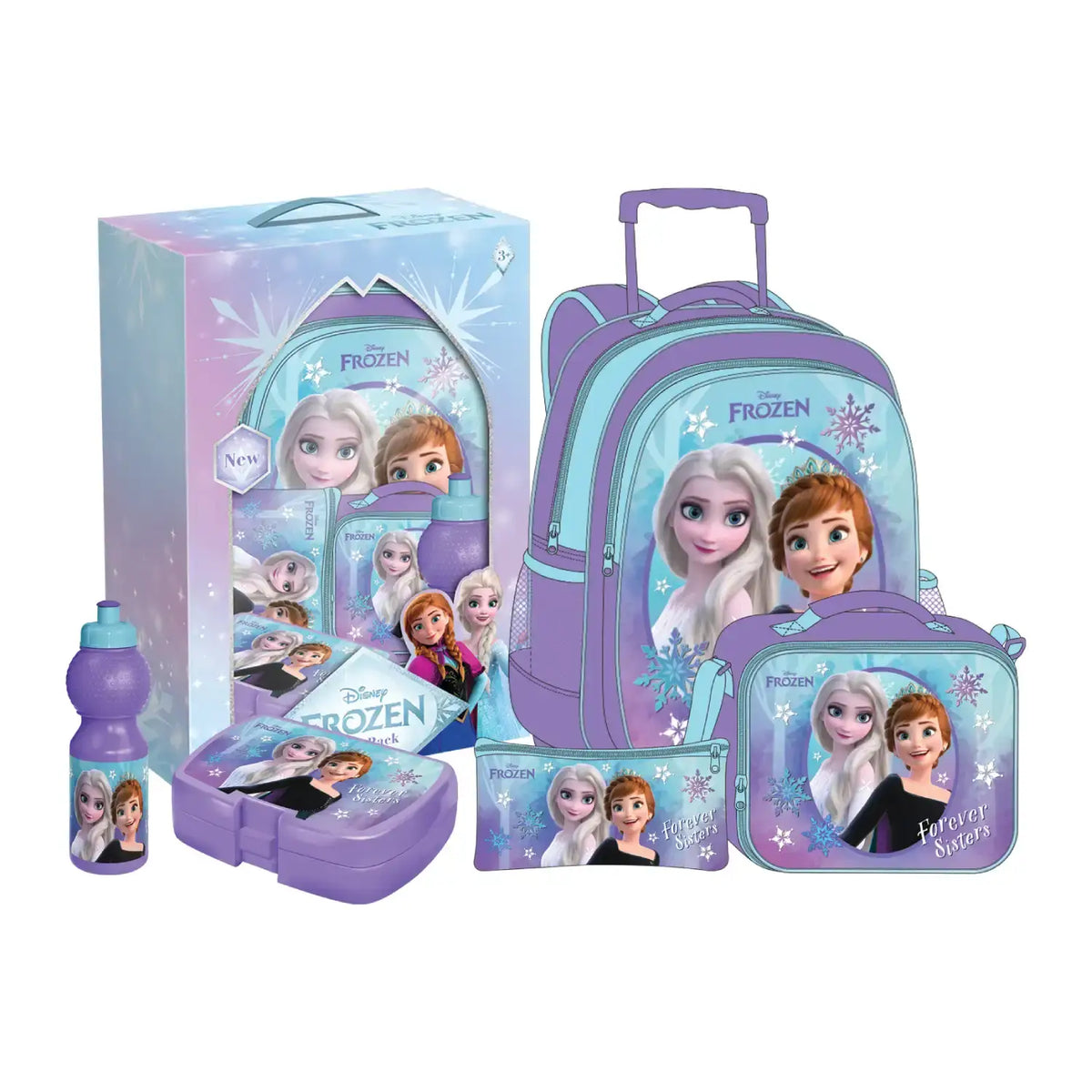 Disney Frozen Forever Sisters 5-in-1 School Value Pack with Trolley Backpack