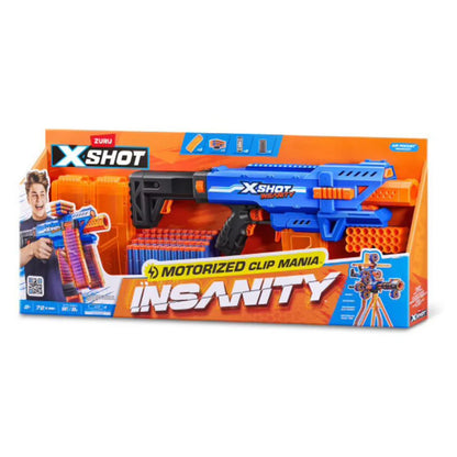 X-Shot Insanity Motorised Clip Blaster with 72 Darts