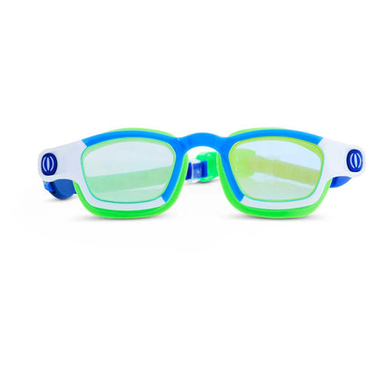 Bling2O Sage Surfer Short Fin Shark Swim Goggles (Green/Blue)