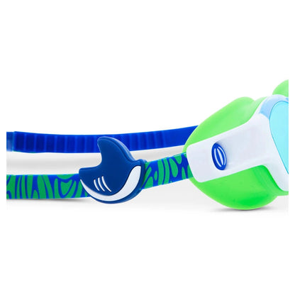 Bling2O Sage Surfer Short Fin Shark Swim Goggles (Green/Blue)