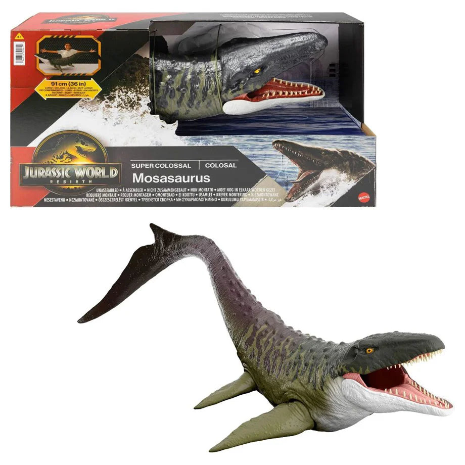 Jurassic World Rebirth Super Colossal Mosasaurus Action Figure (1 m)