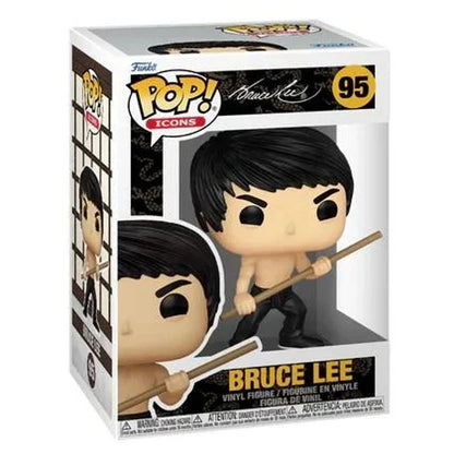 Funko POP! Icons Bruce Lee: Bruce Lee with Bo Staff Vinyl Figure (9.9 cm)
