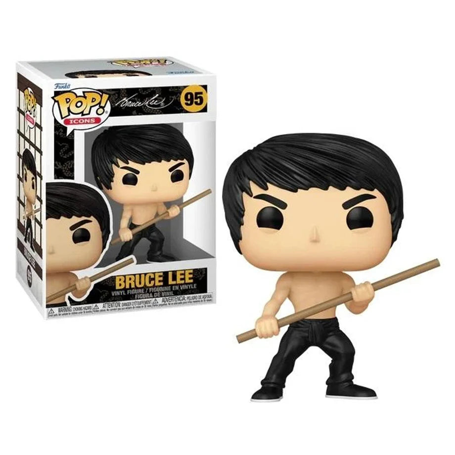 Funko POP! Icons Bruce Lee: Bruce Lee with Bo Staff Vinyl Figure (9.9 cm)