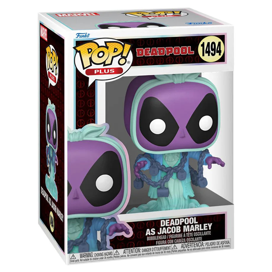 Funko POP! Plus Marvel: Deadpool as Jacob Marley Vinyl Bobblehead (11.2 cm)
