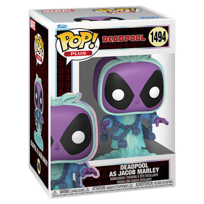 Funko POP! Plus Marvel: Deadpool as Jacob Marley Vinyl Bobblehead (11.2 cm)