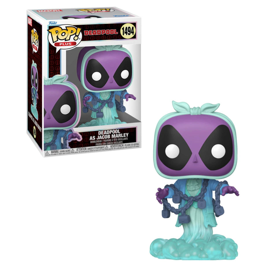 Funko POP! Plus Marvel: Deadpool as Jacob Marley Vinyl Bobblehead (11.2 cm)