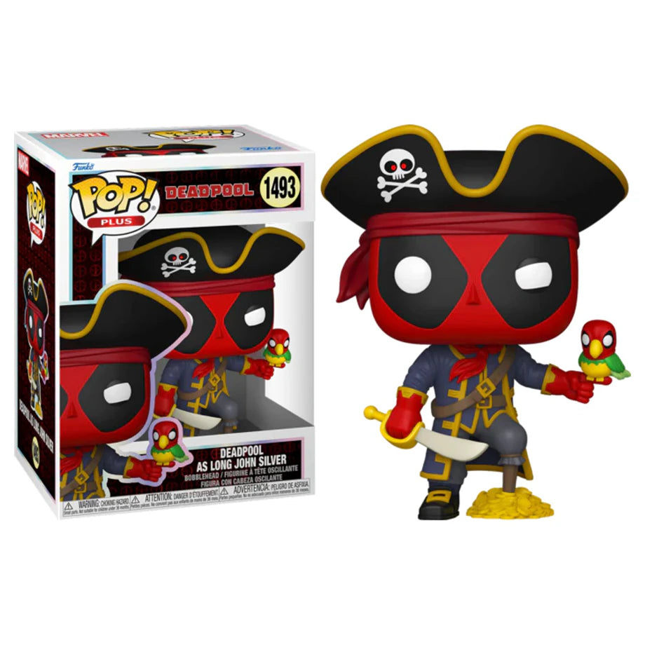 Funko POP! Plus- Marvel Deadpool As Long John Silver Vinyl Bobblehead (10.7 cm)