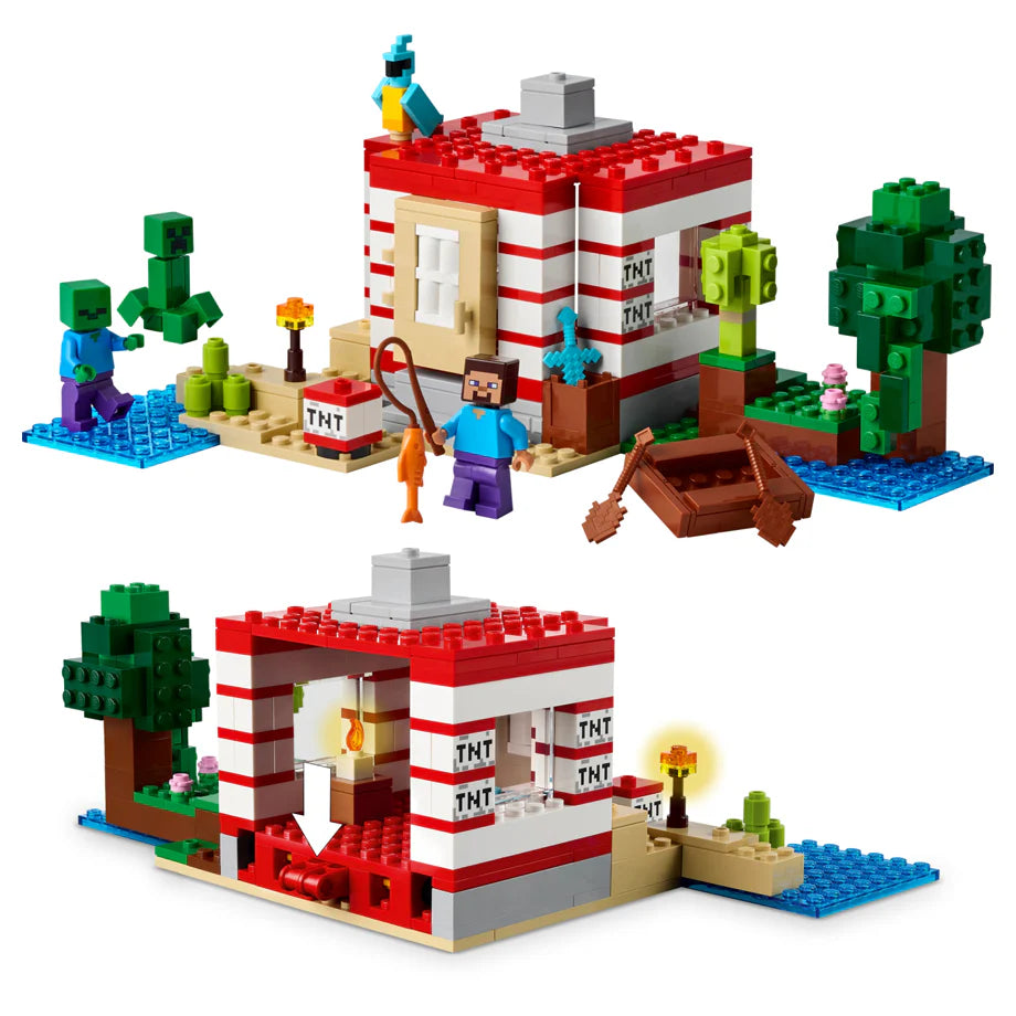 LEGO Minecraft The Tnt Jungle House Building Set (287 Pieces)