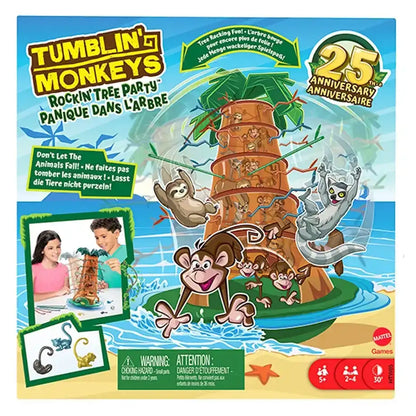 Mattel Games Tumblin’ Monkeys 25th Anniversary Rockin’ Tree Party Game
