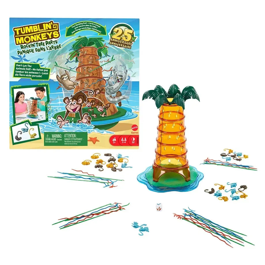 Mattel Games Tumblin’ Monkeys 25th Anniversary Rockin’ Tree Party Game