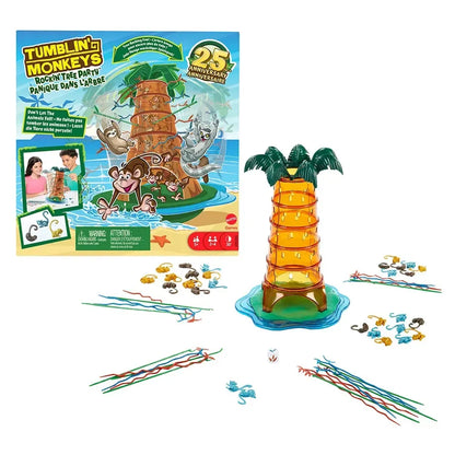 Mattel Games Tumblin’ Monkeys 25th Anniversary Rockin’ Tree Party Game