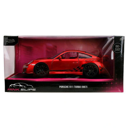 Jada Pink Slips Miami Showdown Porsche 911 GT-3-997 Die-cast Car (Red)