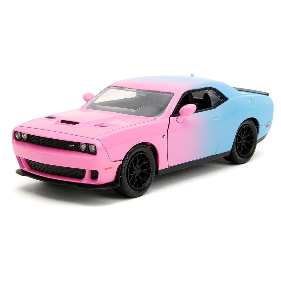 Jada Pink Slips 2015 Dodge Challenger SRT Hellcat Die-Cast Car (Pink/Blue)