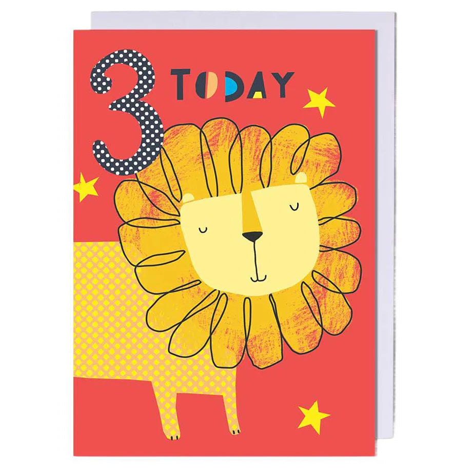 Pigment Bright Sparks 3 Today Lion Birthday Greeting Card (13 x 17.6 cm)