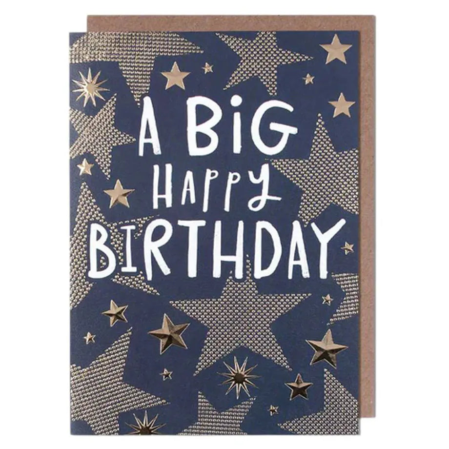 Pigment Bijou A Big Happy Birthday Stars Greeting Card (13 x 17.6 cm)