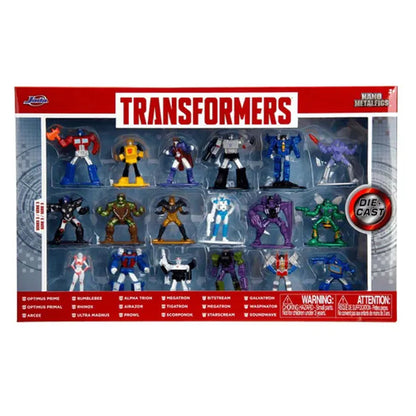 Jada Nano MetalFigs Transformers Wave 3 Die-cast Figures Set (4 cm, Pack of 18)