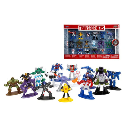 Jada Nano MetalFigs Transformers Wave 3 Die-cast Figures Set (4 cm, Pack of 18)