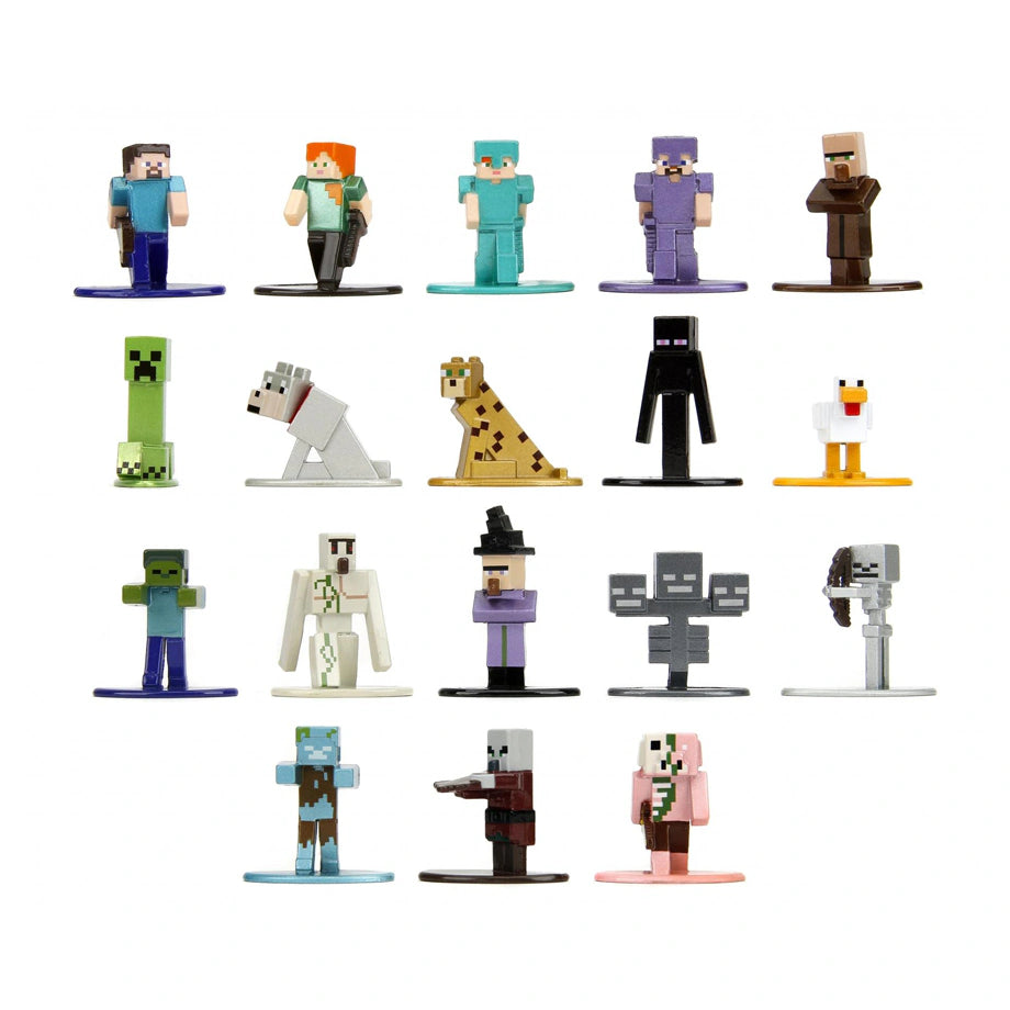 Jada Nano MetalFigs Minecraft Wave 12 Die-cast Figures Set (Pack of 18)