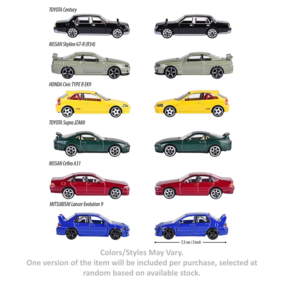 Majorette Japan Series Jdm Legends Die-Cast Vehicle (Assorted, 7.5 Cm)