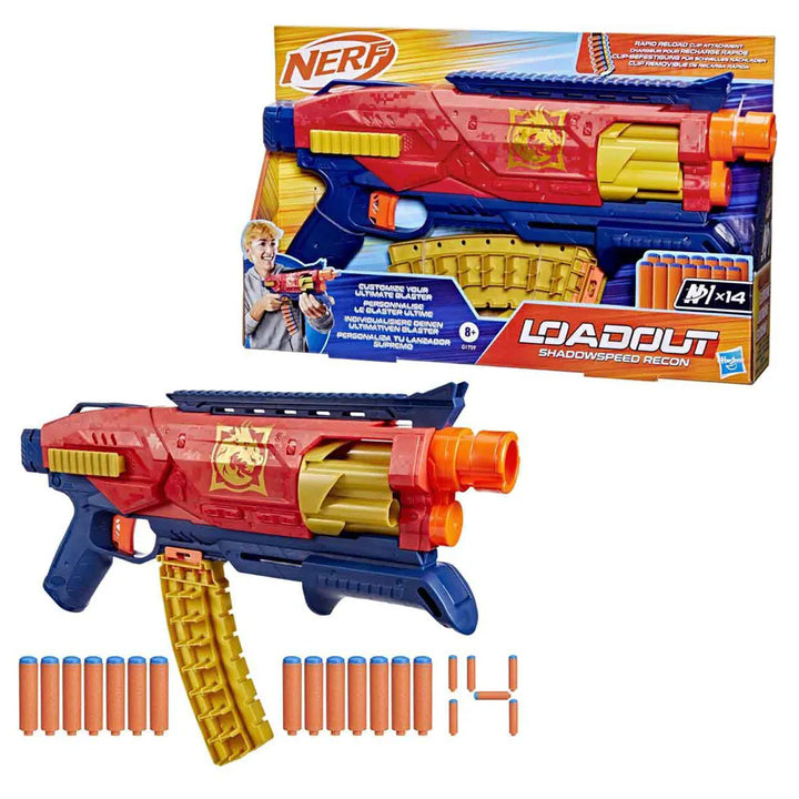 Nerf Loadout Shadowspeed Recon Blaster with 14 Darts