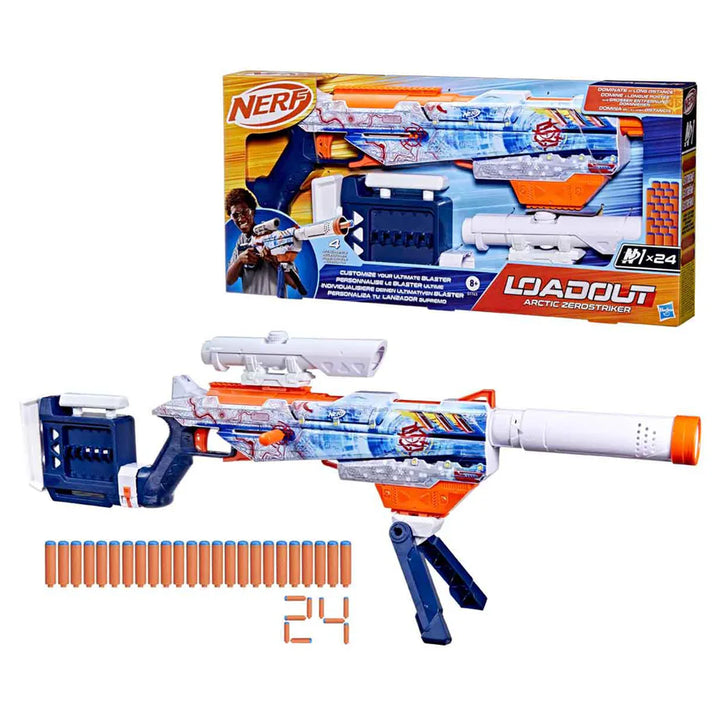 Nerf Loadout Arctic Zerostriker Blaster with 24 Darts