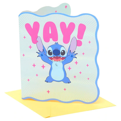 Uk Greetings Disney Lilo & Stitch Yay! Celebration Greeting Card (15.9 X 18.4 Cm)