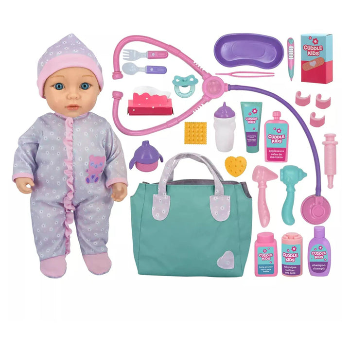 Little Darlings New Adventures Cuddle Kids Baby's First Check Up Doll Playset (38.1 cm)