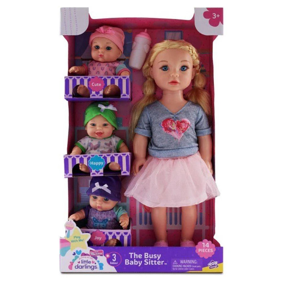 Baby Maziuna Little Darlings The Busy Baby Sitter Doll Playset