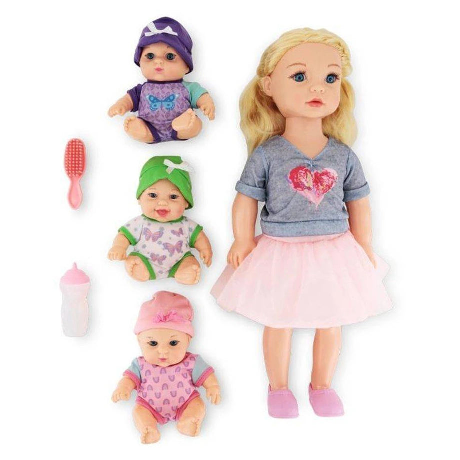 Baby Maziuna Little Darlings The Busy Baby Sitter Doll Playset