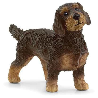 Schleich Farm World Wire-Haired Dachshund Dog Figure (6.6 x 2.03 x 3.81 cm, Brown)