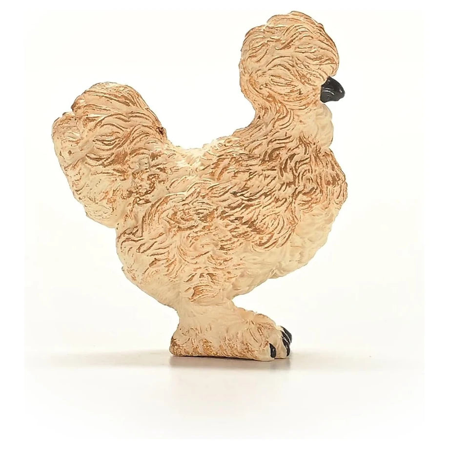 Schleich Farm World Silkie Chicken Figure (5.61 x 2.59 x 5.99 cm)
