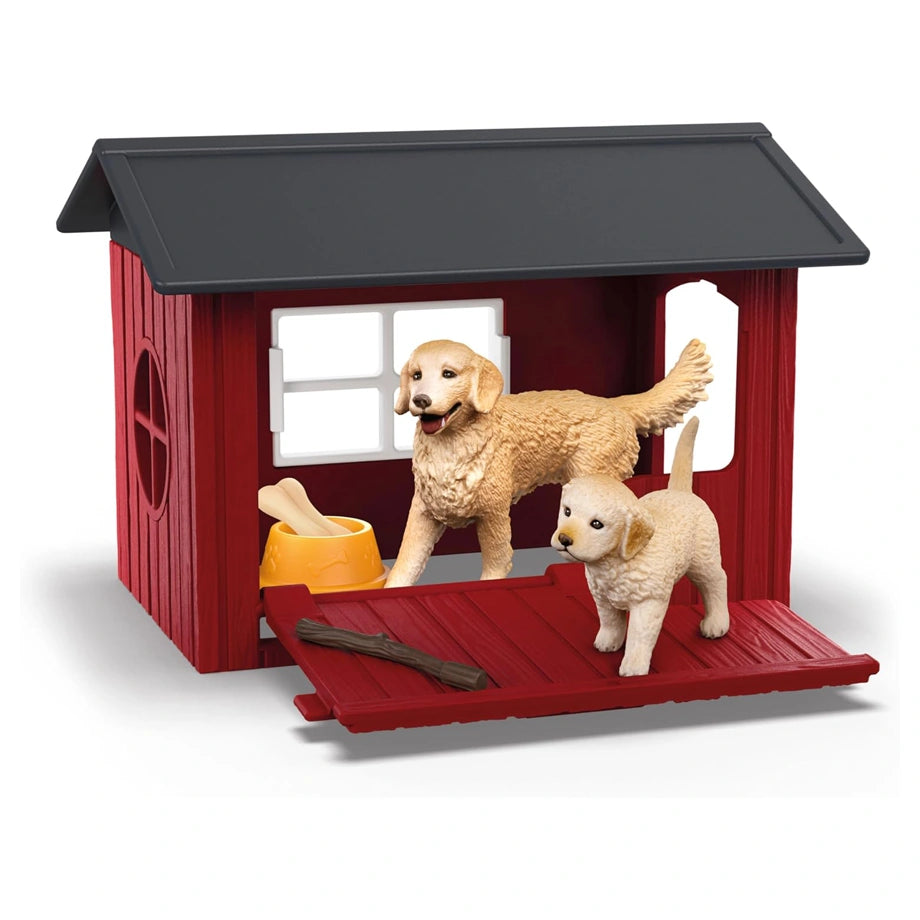 Schleich Farm World Dog Kennel Playset (19 x 7.01 x 15.01 cm, 9 Pieces)