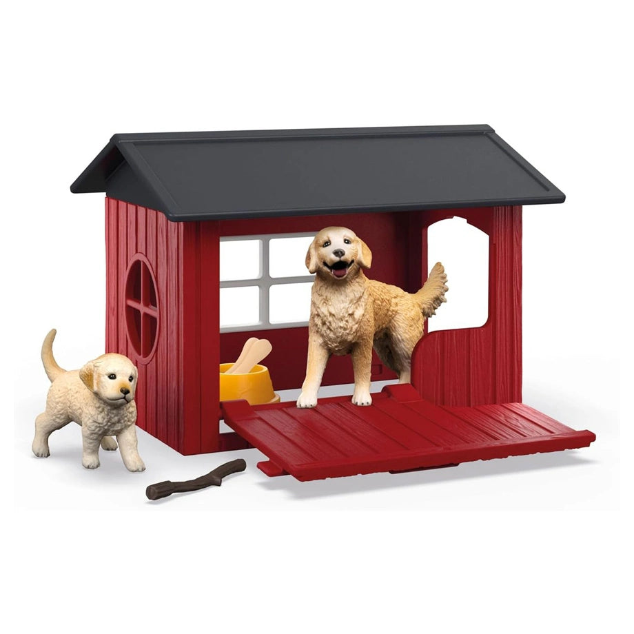 Schleich Farm World Dog Kennel Playset (19 x 7.01 x 15.01 cm, 9 Pieces)