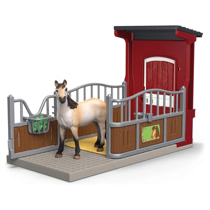 Schleich Farm World Pony Box Mustang Mare Playset (24.51 x 8 x 19 cm, 19 Pieces)