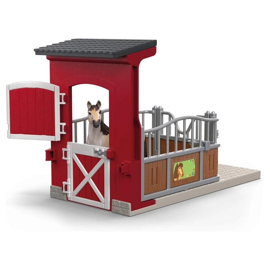 Schleich Farm World Pony Box Mustang Mare Playset (24.51 x 8 x 19 cm, 19 Pieces)