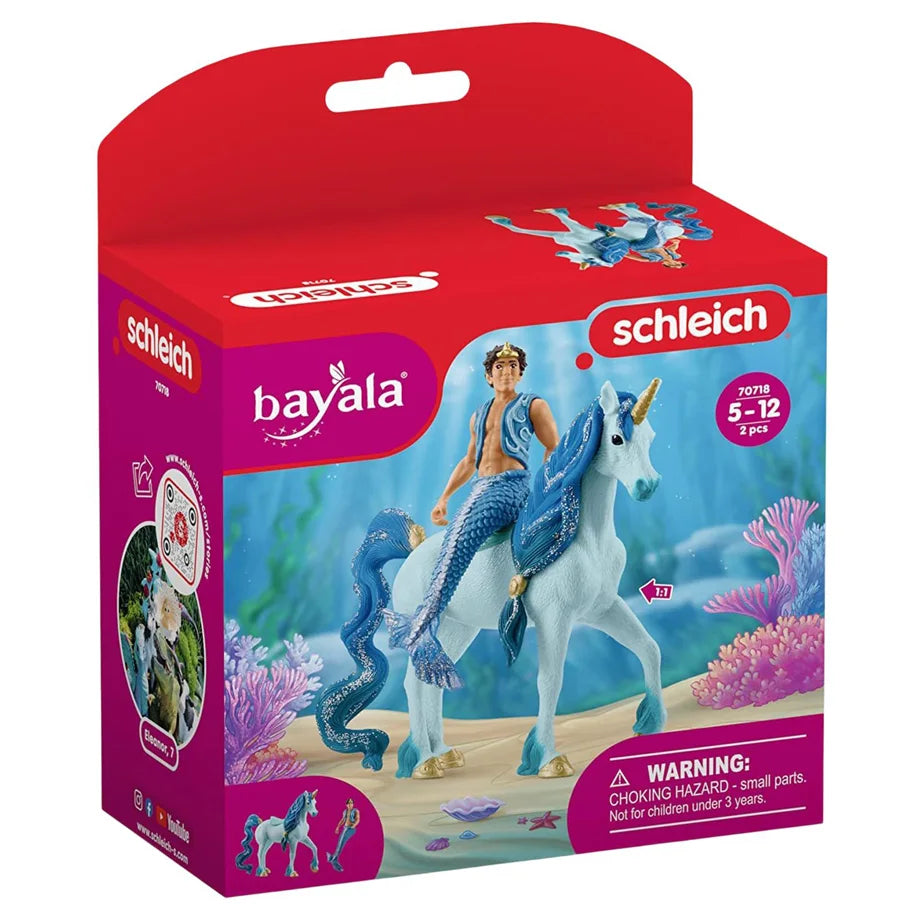 Schleich Bayala Aryon on Unicorn Figure Set (14.99 x 7.87 x 18.03 cm, 2 Pieces)
